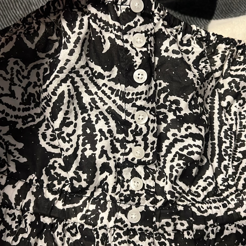 American Eagle Outfitters Black & White Strapless Dress size 0 - Picture 3 of 14
